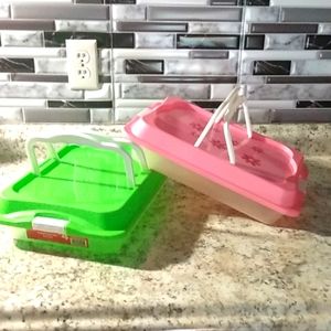 Two carriers cake holiday carriers